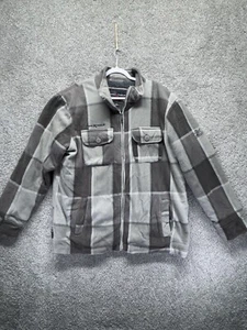 Zeroxposur Men’s Plaid Full Zip Heavyweight Sherpa Lined Winter Jacket XXL Gray - Picture 1 of 13