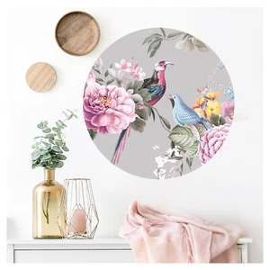 Wandtattoo Wandbild Blume Sticker Deko Flur Wohnzimmer Aufkleber Vogel DL573 - Imagen 1 de 6
