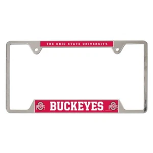 Ohio State Buckeyes License Plate Frame Metal - Imagen 1 de 1