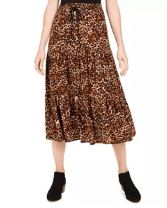 Style & Co. Gepardenmuster Stufen Prärie Rock schwarz, beige Gr. XL - Bild 1 von 12