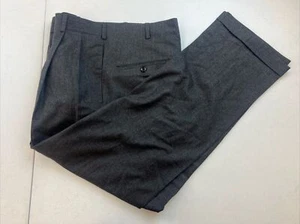 FALL/WINTER Oxxford Clothes Men's Dark Gray Solid Dress Pants 33X30 $395 - Picture 1 of 10