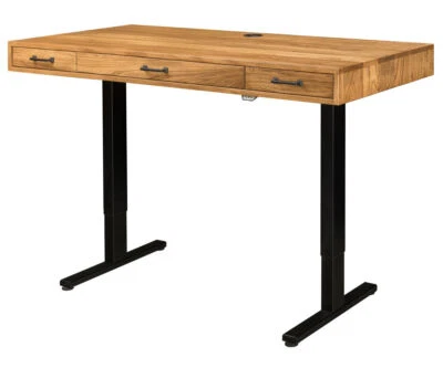 EN STOCK - Amish Moderno Escritorio de Pie Elevador Ajustable Madera Maciza 60" Foto 1 de 4