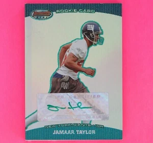 JAMAAR TAYLOR  2004  ROOKIE  AUTO GREEN 107/499   #161  NY Giants     EU - Picture 1 of 1