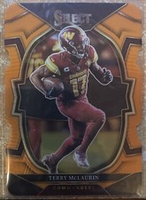 2022 Panini Select Concourse Orange Die Cut Prizm Terry McLaurin /199 Commanders