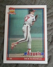 1991 Topps #736 Dick Schofield - California Angels 