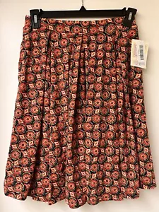 LuLaRoe Madison Skirt Pleated Side Pockets Sz: M Multicolor - Picture 1 of 10