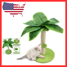 Cat Scratching Post: Cute & Durable 15" Post with Hanging Ball & Sisal Rope New