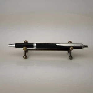 Vintage Ballograf Nordica Ballpoint Pen Black Chrome Trim Made in Sweden #5874 - Picture 1 of 14
