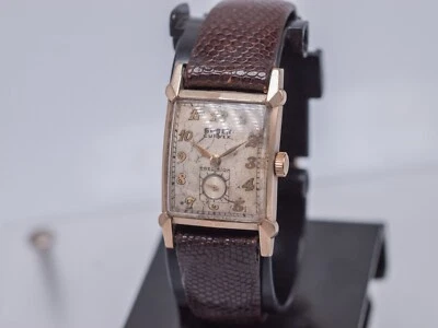 1938 - Reloj Gruen Curvex 370 para hombre 23 mm cuerda manual pátina - funciona bien Foto 1 de 4