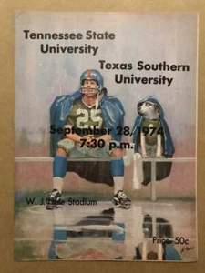 PROGRAMAS DE FÚTBOL UNIVERSITARIO TENNESSEE STATE UNIV @ TEXAS SOUTHERN UNIV 1974 EX - Imagen 1 de 1