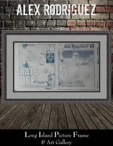 Placa de impresión original Alex Rodriguez 500 Home Run New York Post enmarcada personalizada - Imagen 1 de 5