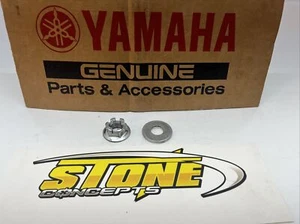YAMAHA YFZ450R YFZ450 raptor 700 REAR AXLE HUB CASTLE NUT & WASHER 16mmx1.50 - Foto 1 di 2