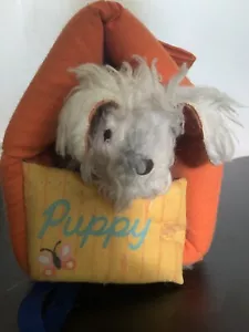 VINTAGE FISHER PRICE 1977 PLUSH PUPPY IN FABRIC HOUSE #110 - Picture 1 of 10