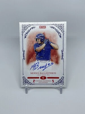 2022 Onyx Vintage Extended Auto Blue Ink #VA-MB Moises Ballesteros /400 - Image 1 of 2