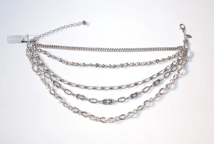Chico’s Silver Chain Center Stance NOSZ SP11-21 Necklace; @c5 - Picture 1 of 9