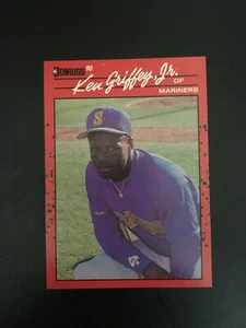 1990 Donruss KEN GRIFFEY Jr. Error Card PINK JERSEY Misprint No Period After INC - Picture 1 of 9