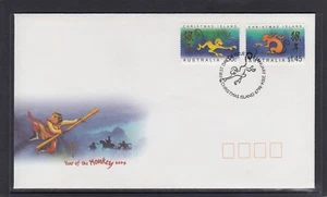 NAVIDAD ES 2004 Año del MONO Juego de 2 diseño en FDC - Imagen 1 de 1