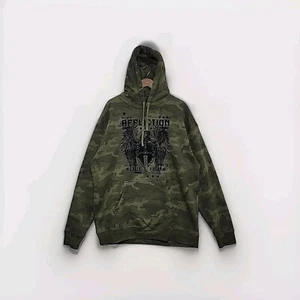 Affliction Y2K CAMOFLAUGE Hoodie Sweater XL NWOT Camo Green Live Fast - Picture 1 of 6