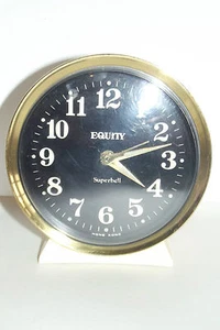 Antiguo Despertador Vintage 1970 Equity Superbell Reloj Mecánico Decorado Diseño - Imagen 1 de 3