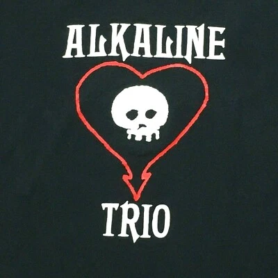 Camiseta Alkaline Trio Band Negra Talla Grande HeartSkull CHICAGO Punk De Colección Foto 1 de 4