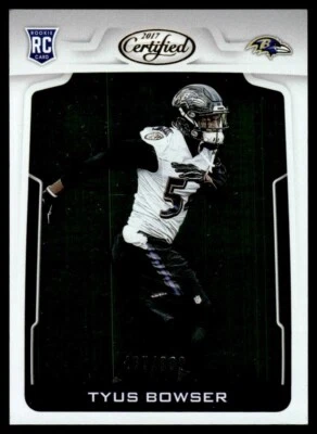 2017 Panini Certified Tyus Bowser RC 467/999 Baltimore Ravens #181 - Image 1 of 2