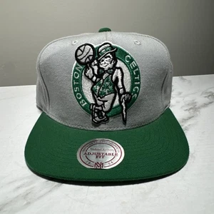 Mitchell And Ness Snapback Boston Celtics Baseball Cap Hat Green Embroidered - Picture 1 of 7