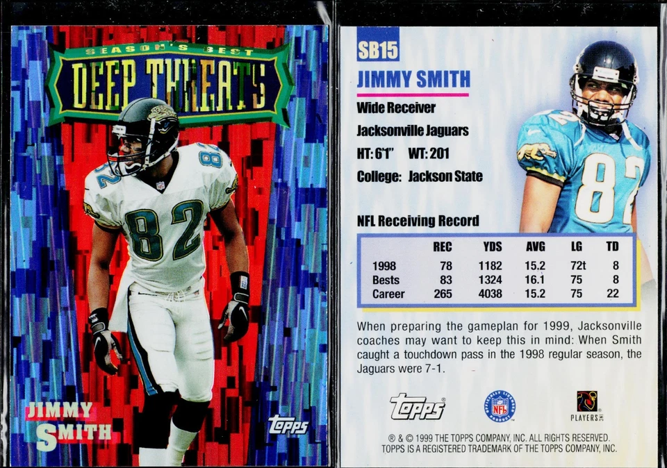 1999 Topps - Season's Best #SB15 Deep Threats - Jimmy Smith - Image 1 of 1