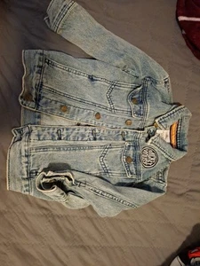 Vtg Disney Store Mickey Mouse Leader of the Club Denim Jean Jacket Kids Size 3 - Picture 1 of 3