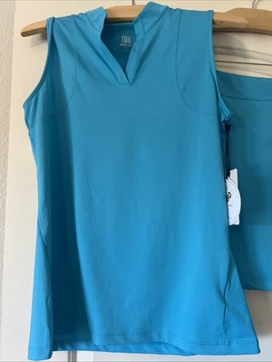 TAIL XS S Blue White Label Golf Tennis 2 Piece Set UPF 50 Sleeveless Top +Skort - Image 1 of 4