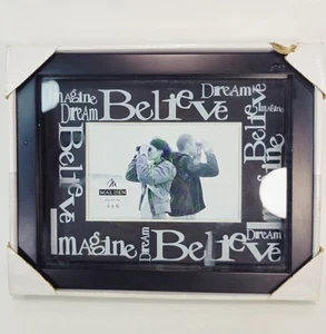 Malden Believe Dream Imagine Bilderrahmen 4 x 6 Schwarz Foto Wohndeko... LESEN - Bild 1 von 8
