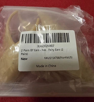 2 New Pairs Soft Pointed Elf Ears Costume Accessories for Cosplay and Dress Up - Image 1 of 2