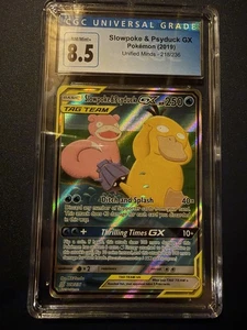 Slowpoke & Psyduck GX (arte completo alternativo) 218/236 Unified Minds CGC 8,5 - Imagen 1 de 2
