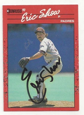 ERIC SHOW SAN DIEGO PADRES 1990 DONRUSS #559 SIGNED CARD - Image 1 of 2