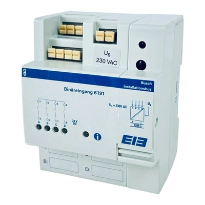 Busch-Jaeger 6191 Binäreingang / 4fach / Hilfsspannung 230V AC REG / Instabus - Bild 1 von 3