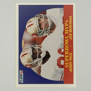 Fleer Superbowl 1990 Jugador Más Valioso Jerry Rice Joe Montana #397 San Francisco 49ers 10*5 - Imagen 1 de 2