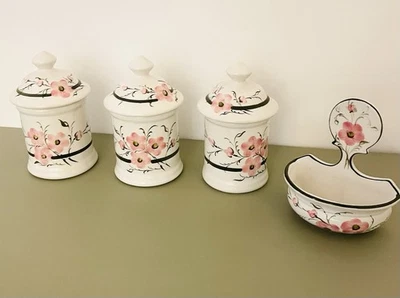 Portuguese Jars And Soap Dish - Image 1 of 4