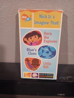 Nick Jr.'s Imagine That VHSDora Blues Clues Little Bill Rugrats Nickelodeon - Image 1 of 4