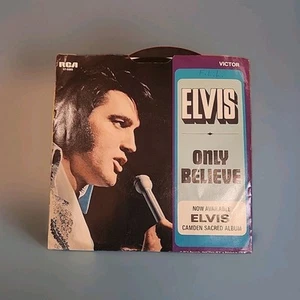 Elvis Presley Only Believe / Life Rare Promo RCA Records 45 w, Picture Sleeve - Picture 1 of 4