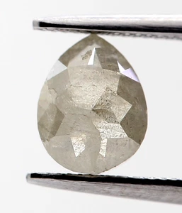 Diamante Natural 1.13ct Color Gris Diamante Pera Diamante Rosecut Diamante Elegante - Imagen 1 de 10