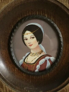  Miniatura decorativa  - piccolo quadro -miniature - Ritratto Gentildonna - Picture 1 of 6