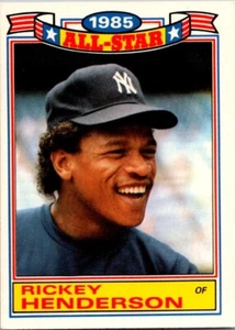 1986 Topps Baseball #7 Rickey Henderson *EX* - Bild 1 von 2