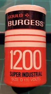 GOULD BURGESS 1200 Vintage Collectable Size D Battery - Picture 1 of 5