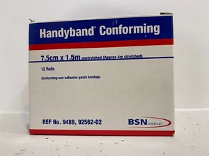 BSN Medical Handyband Conforming Gauze Bandage, 7.5cm x 1.5m, 12-Pack, Sealed - Bild 1 von 5