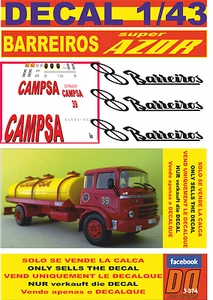 DECAL 1/43 BARREIROS SUPER AZOR CAMPSA (01) - Picture 1 of 1