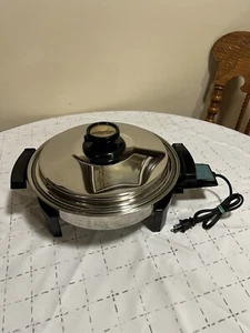 Kitchen Craft West Bend 11" Liquid Core Electric Skillet Vented Lid 17884 Tested - Picture 1 of 11