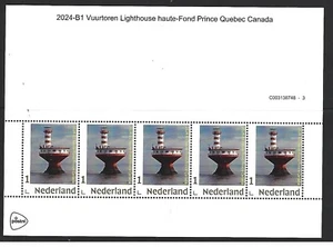 Netherlands 2024-B1 Lighthouse Haute fond Canada Gold 1 stamp sheet mnh/postfris - Picture 1 of 1