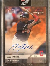 2018 Topps Now #PS-17E Jose Ramirez Cleveland Indians AUTO AUTOGRAPH 5/5