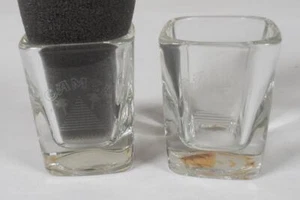 Kamel geätztes quadratisches Schnapsglas Set/2 Stück, Pyramide & Palmen - Bild 1 von 4
