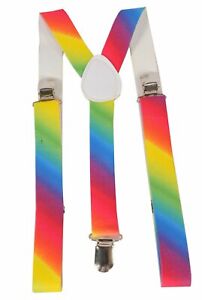 Fashion Rainbow Unisex Suspenders By Dress Up America