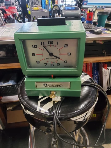 Acroprint Time Clock Old School Collectible Cover